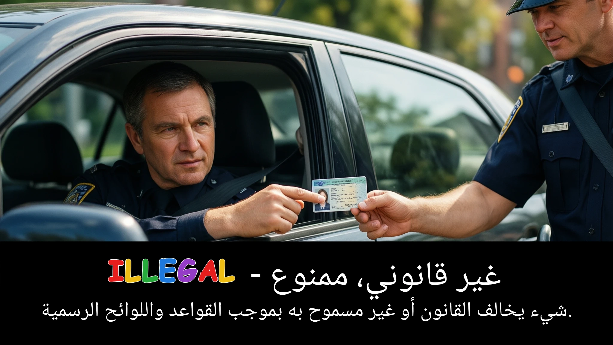 Arabic Illustration for illegal